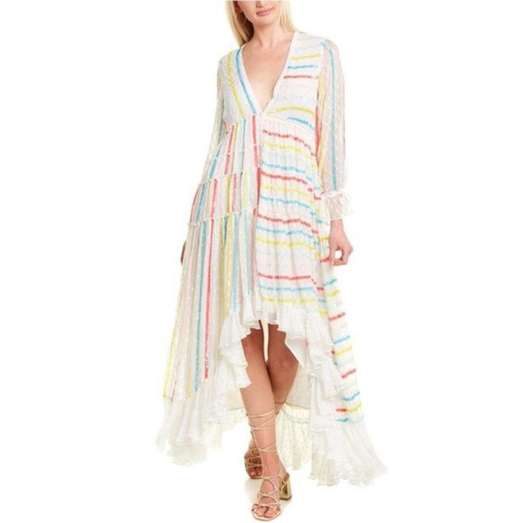 NWT Rococo Sand white sequin polka dot maxi dress - Picture 3 of 6